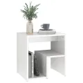 Tables de chevet 2 pcs Blanc brillant 40x30x40 cm Aggloméré