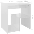 Tables de chevet 2 pcs Blanc brillant 40x30x40 cm Aggloméré