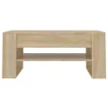Table basse Chêne sonoma 102x55x45 cm Bois d'ingénierie