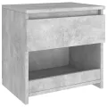 Tables de chevet 2 pcs Gris béton 40x30x39 cm Aggloméré