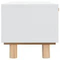 Table basse Blanc 80x40x30 cm Bois d'ingénierie et pin massif