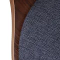 Chaises à manger lot de 6 gris foncé bois courbé et tissu