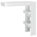 Table bar mural Blanc Brillant 102x45x103,5cm Bois d'ingénierie
