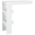 Table bar mural Blanc Brillant 102x45x103,5cm Bois d'ingénierie