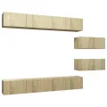 Ensemble de meuble TV 6 pcs Chêne sonoma Aggloméré
