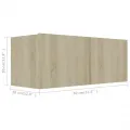 Ensemble de meuble TV 2 pcs Chêne sonoma Aggloméré