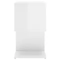 Table de chevet Blanc brillant 50x30x51,5 cm Aggloméré