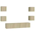 Ensemble de meubles TV 6 pcs Chêne sonoma Aggloméré