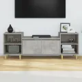 Meuble TV Gris béton 160x35x55 cm Bois d'ingénierie
