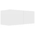 Ensemble de meuble TV 4 pcs Blanc Aggloméré
