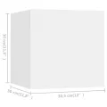 Ensemble de meuble TV 4 pcs Blanc Aggloméré