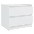 Tables de chevet 2 pcs Blanc 50x39x43,5 cm Aggloméré