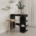 Table de bar étagère de rangement Noir 100x50x101,5 cm