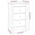 Tables de chevet 2 pcs 40x35x61,5 cm Bois de pin massif