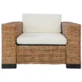 Fauteuil avec coussins Rotin naturel