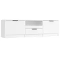 Meuble TV Blanc 140x35x40 cm Bois d'ingénierie