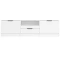 Meuble TV Blanc 140x35x40 cm Bois d'ingénierie
