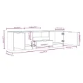 Meuble TV Blanc 140x35x40 cm Bois d'ingénierie