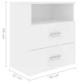 Table de chevet Blanc 50x32x60 cm