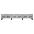 Meuble TV gris béton 150x36x30 cm bois d'ingénierie