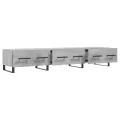 Meuble TV gris béton 150x36x30 cm bois d'ingénierie
