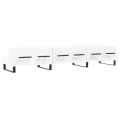 Meuble TV blanc brillant 150x36x30 cm bois d'ingénierie