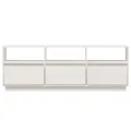 Meuble TV Blanc 140x37x50 cm Bois de pin massif