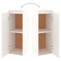 Meubles TV 3 pcs Blanc Bois massif de pin