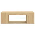 Meuble TV avec lumières LED chêne sonoma 90x39x30 cm