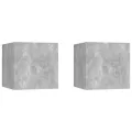 Meubles TV muraux 2 pcs Gris béton 30,5x30x30 cm