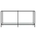 Table console Blanc 160x35x75,5 cm Verre trempé