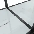Table console Blanc 160x35x75,5 cm Verre trempé