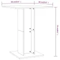 Table de bistro Chêne sonoma 60x60x75 cm Aggloméré