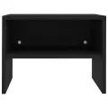 2 pcs Tables de chevet Noir 40 x 30 x 30 cm Aggloméré