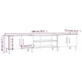 Meubles TV chêne sonoma 180x31,5x40 cm bois d'ingénierie