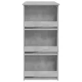 Table de bar à étagère de rangement Gris béton 102x50x103,5 cm