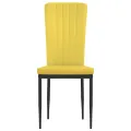 Chaises à manger lot de 4 Jaune moutarde Velours
