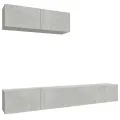 Ensemble de meubles TV 3 pcs Gris béton Bois d'ingénierie