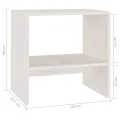 Tables de chevet 2 pcs Blanc 40x30,5x40 cm Bois de pin massif