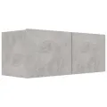 Meuble TV Gris béton 80x30x30 cm Aggloméré
