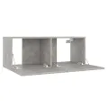 Meuble TV Gris béton 80x30x30 cm Aggloméré