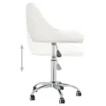 Chaises pivotantes à manger lot de 6 blanc similicuir