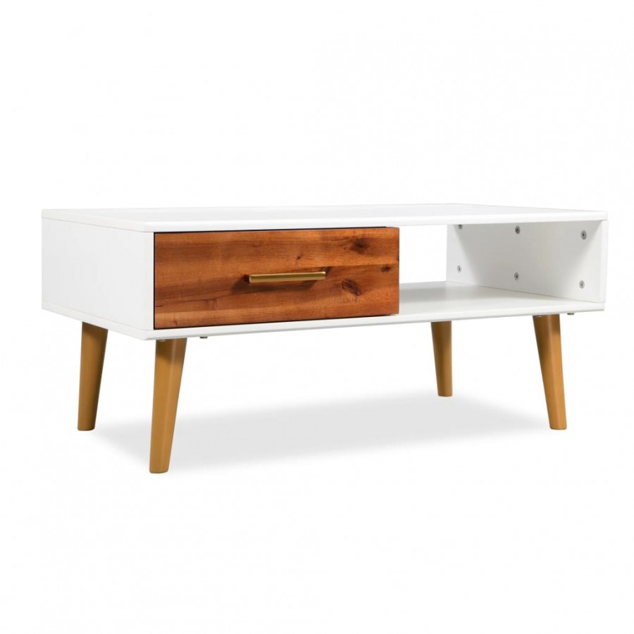 Table basse Bois d'acacia massif 90 x 50 x 40 cm