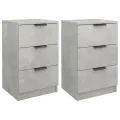 Tables de chevet 2 pcs Gris béton 40x36x65 cm