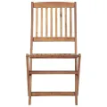 Chaises pliables de jardin 8 pcs avec coussins Bois d'acacia