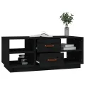 Table basse Noir 100x50x41 cm Bois massif de pin