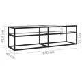 Meuble TV Transparent 140x40x40,5 cm Verre trempé