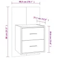Table de chevet murale Blanc