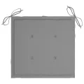 Chaises de jardin avec coussins 4 pcs Gris Bois d'acacia massif
