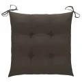 Chaises de jardin avec coussins taupe 3 pcs Bois de teck massif